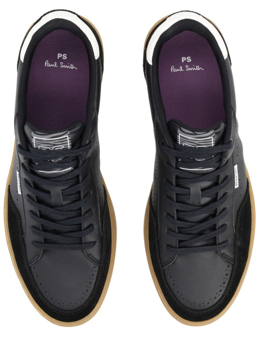 Ps Paul Smith Black Hillstar Suede Accents Leather Sneakers