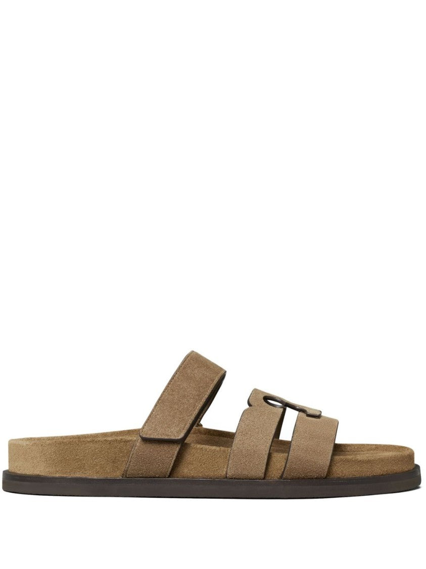 Tory Burch Chic Grey Sandals With Cut-Out Design