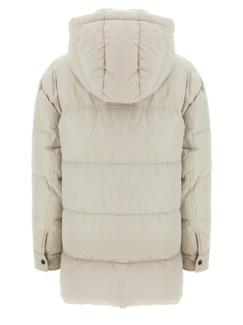 Brunello Cucinelli Knitted Neck Down Jacket