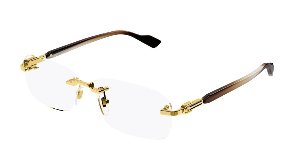 Gucci Gold Gg1221o Rimless Gradient Eyeglasses