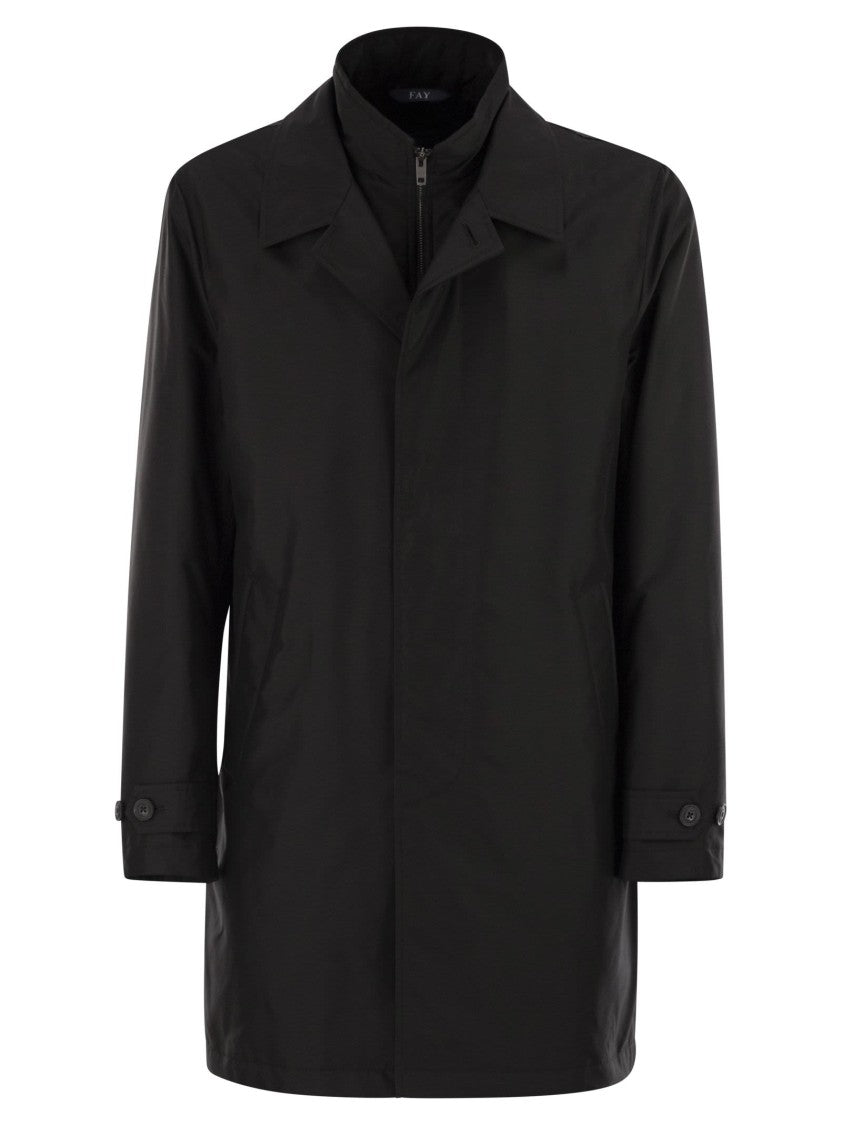 Fay Morning Coat In Technical Poplin