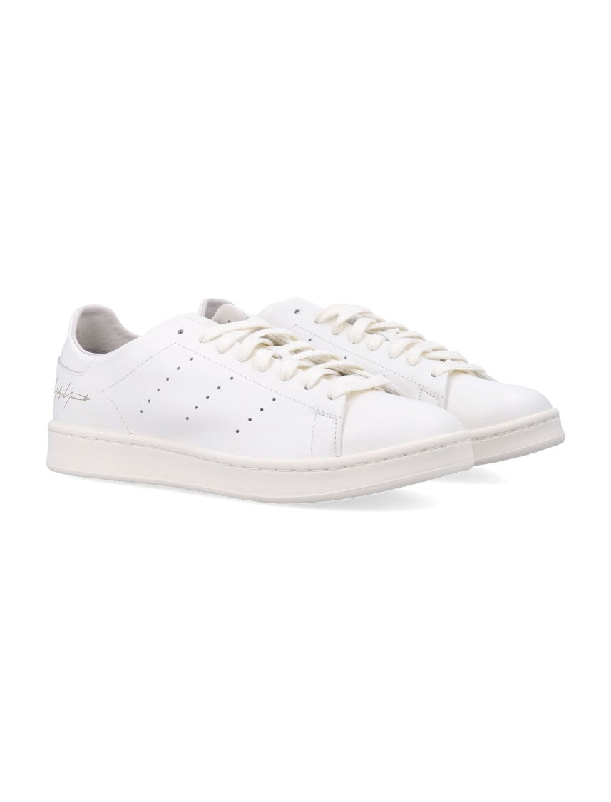 Y-3 Smooth Leather Minimalist Low-Top Sneakers