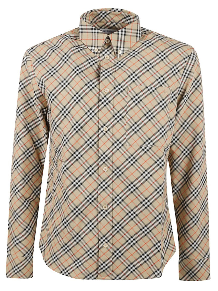 Burberry Plaid Button-Down Shirt With Tailored Fit