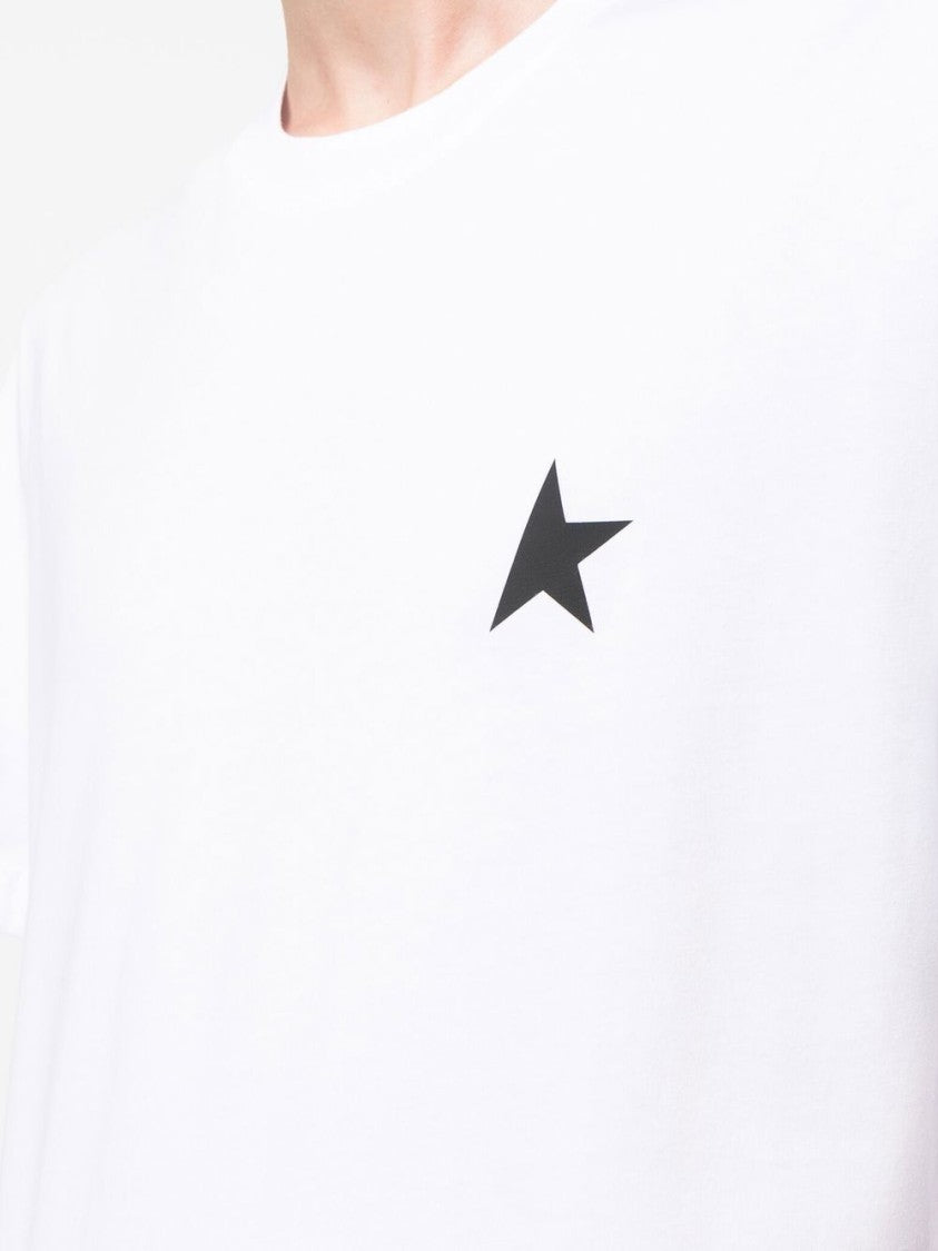 Golden Goose White Silk And Nylon Star T-Shirt