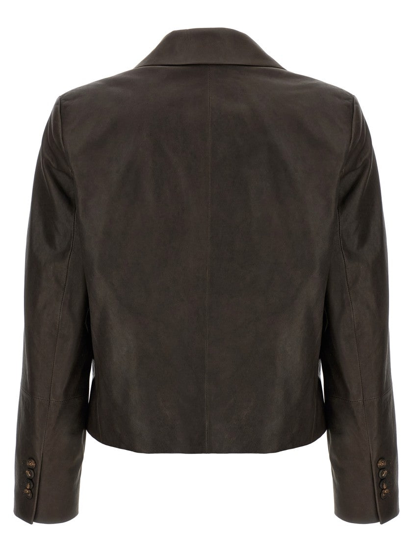 Brunello Cucinelli Nappa Monile Blazer