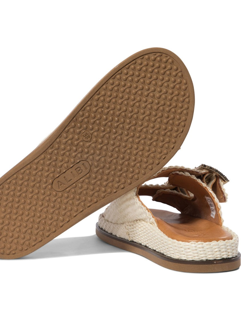 Alibi Woven Raffia Sandals