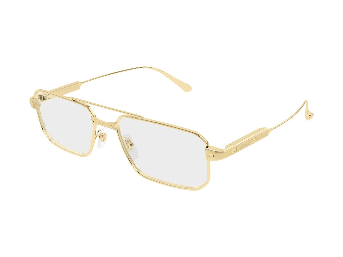 Cartier Gold Ct0654o Geometric Titanium Sunglasses