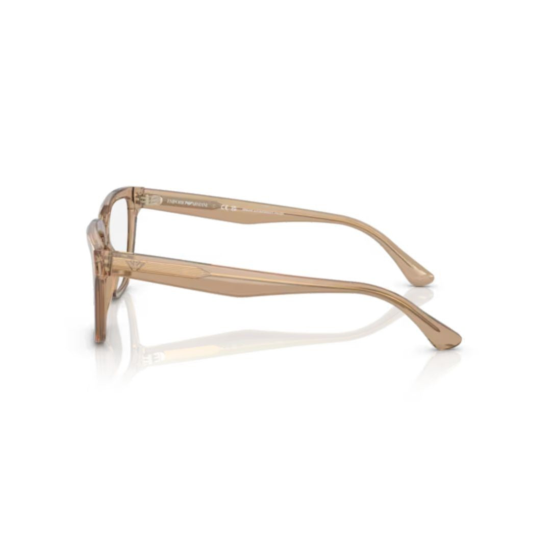 Emporio Armani 3208 Vista Translucent Acetate Oversized Square Eyeglasses