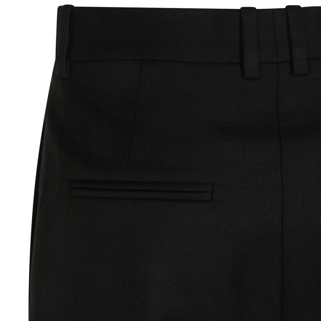 Saint Laurent Tailored Black Trousers With High Waist And Straight Legs