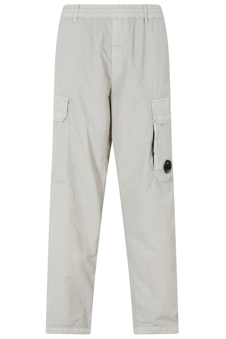 C.P. Company Gray Flatt Nylon Loose Cargo Lens Water-Repellent Pants