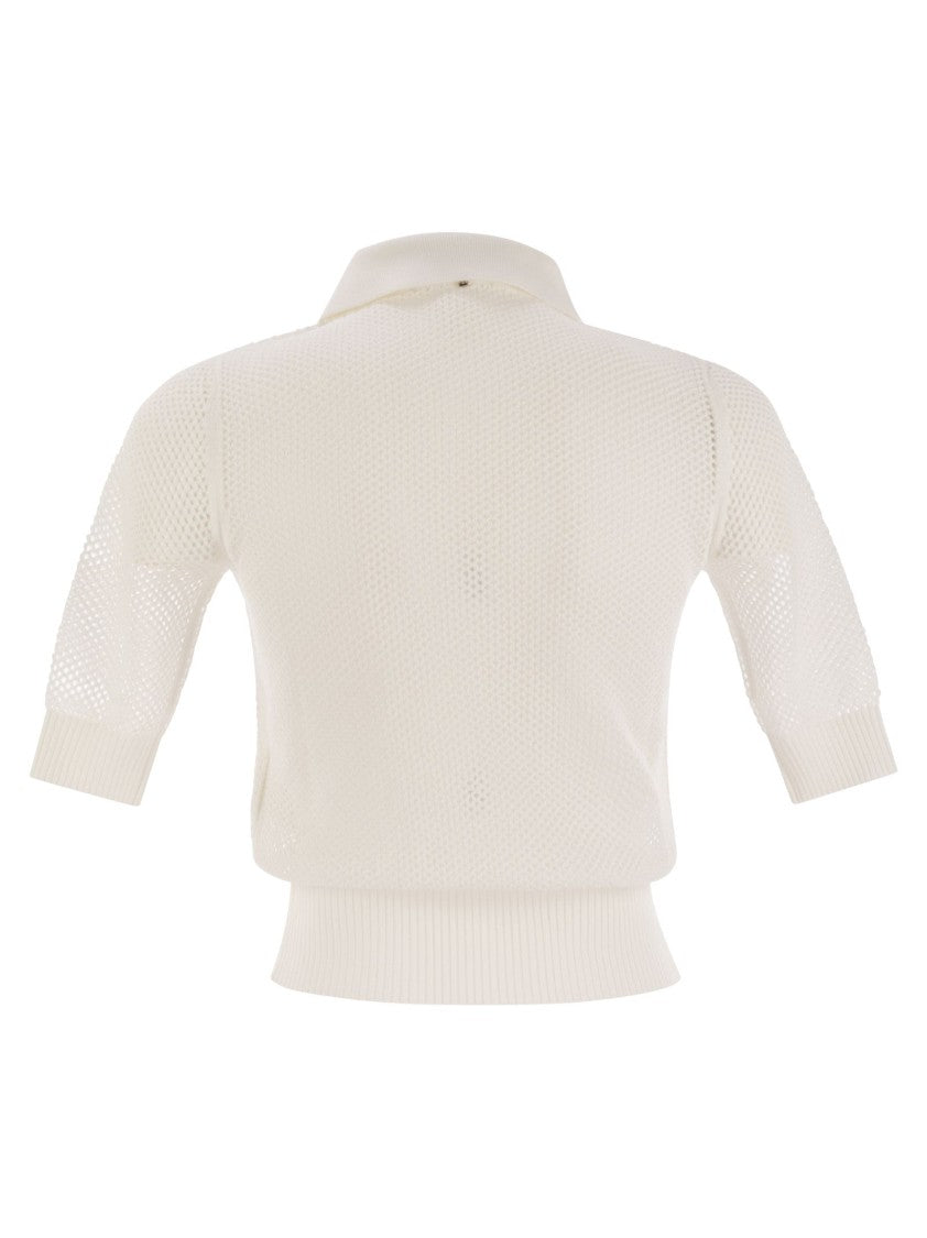 Sportmax Casta - Mesh Knit Polo Shirt
