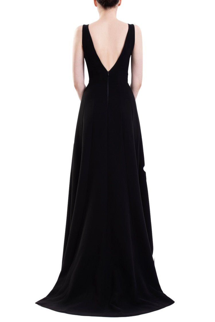 Saiid Kobeisy Embroidered Padded Crepe Dress