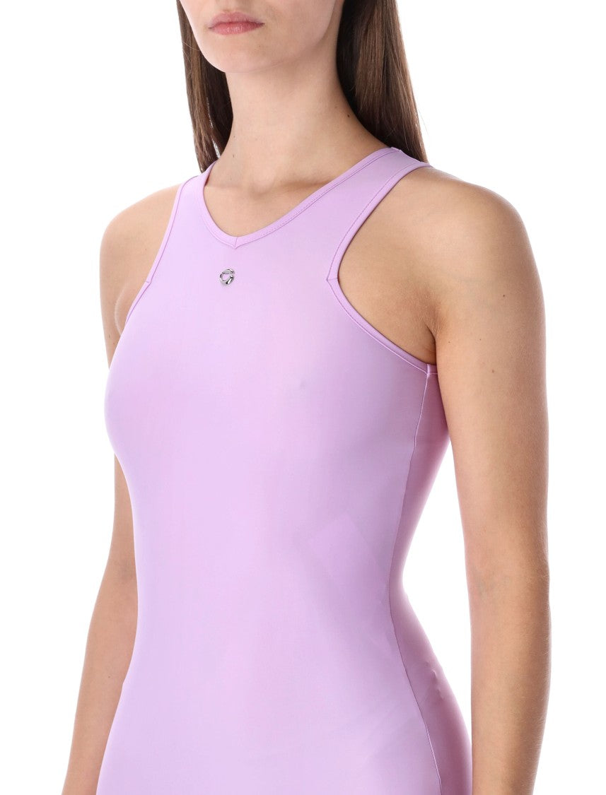 Coperni Purple Fitted Racer Tank Dress
