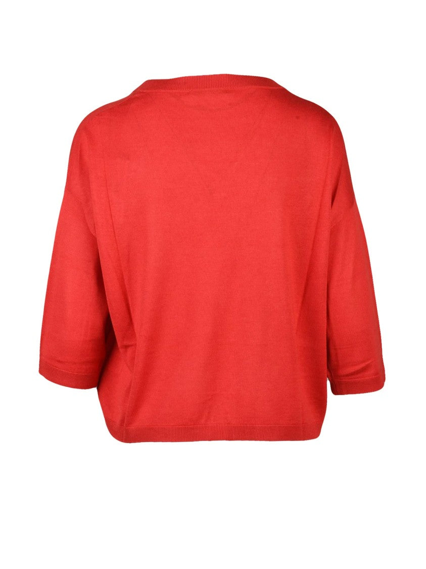 Kangra Silk Cashmere V-Neck Sweater With Ribbed Hem And Cuffs