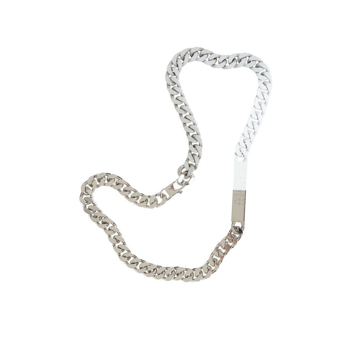 Mm6 By Maison Margiela Silver Chain-Link Number Necklace