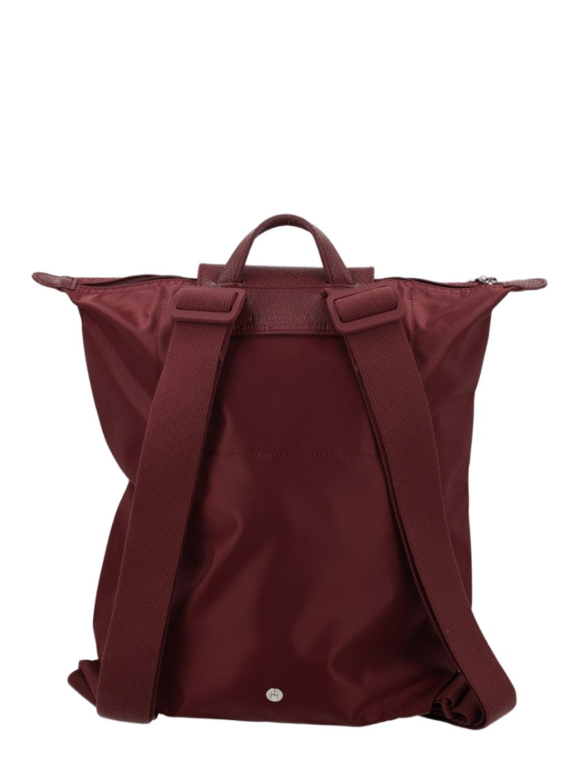 Longchamp Le Pliage Medium Burgundy Polyamide Backpack