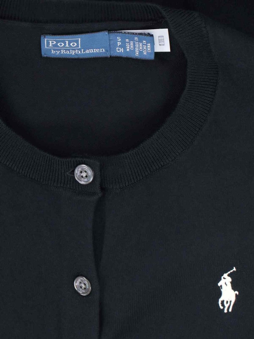 Polo Ralph Lauren Logo Crewneck Cardigan – Black