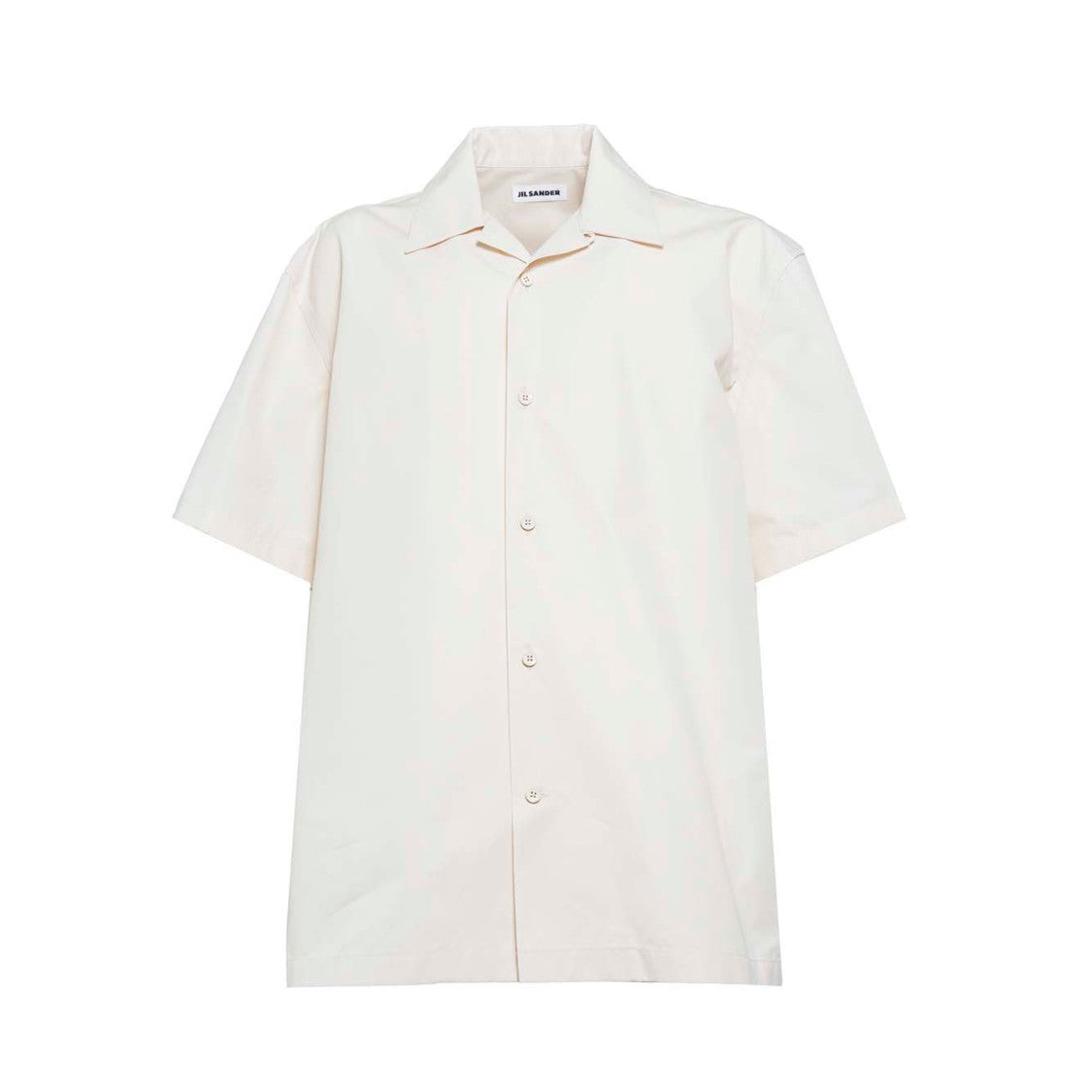 Jil Sander Ecru Cotton Short Sleeve Shirt