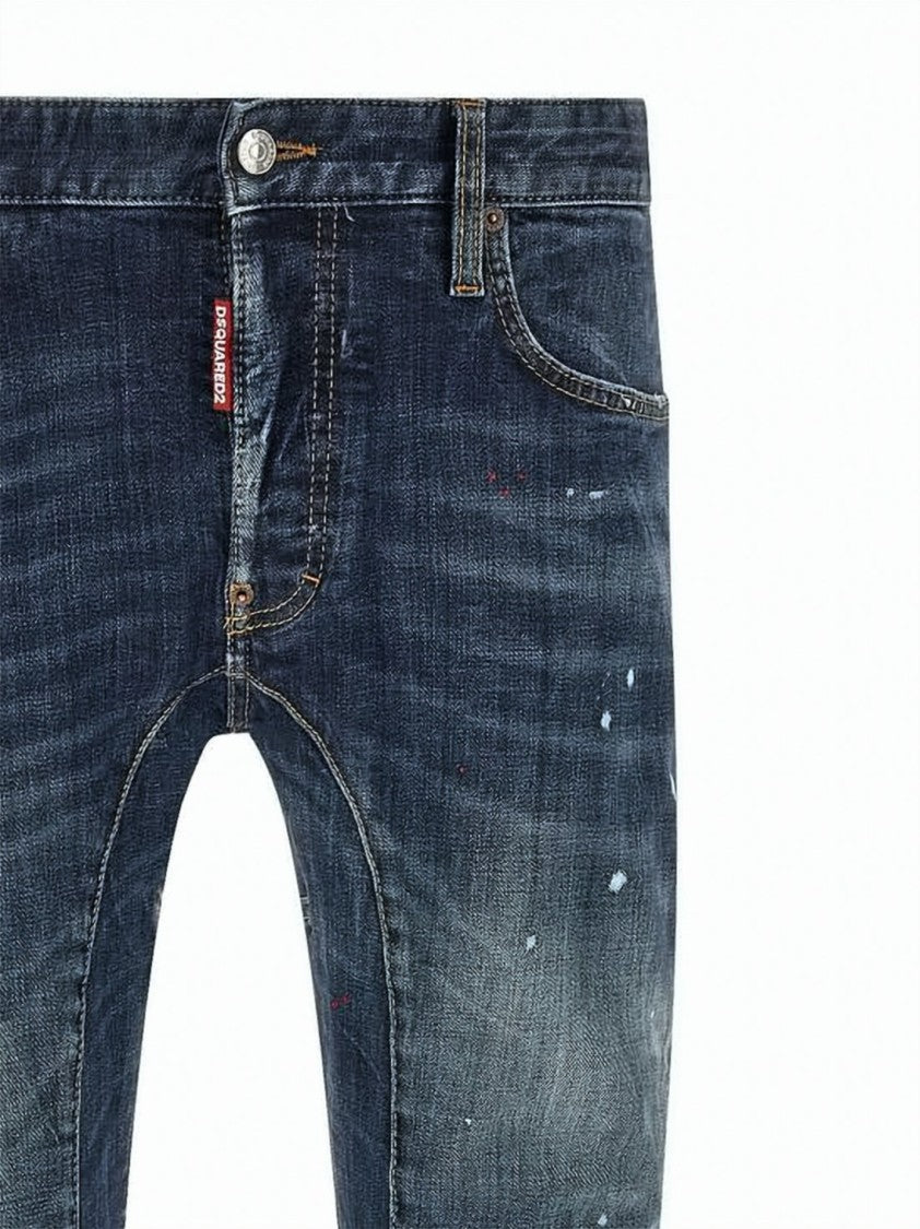 Dsquared2 Distressed Grey Slim Fit Denim Pants