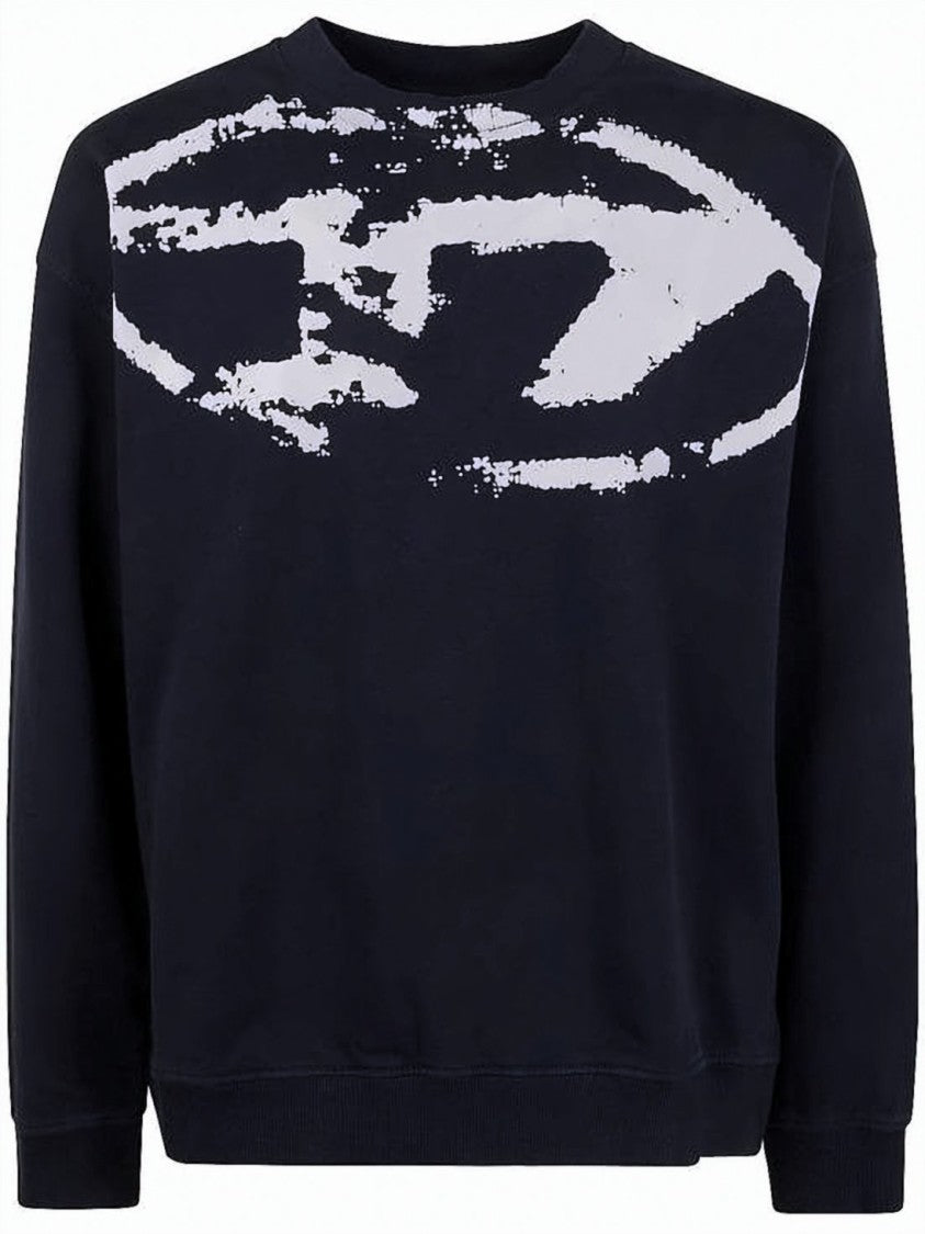 Diesel Long-Sleeve Cotton Sweatshirt With Abstract Graphic