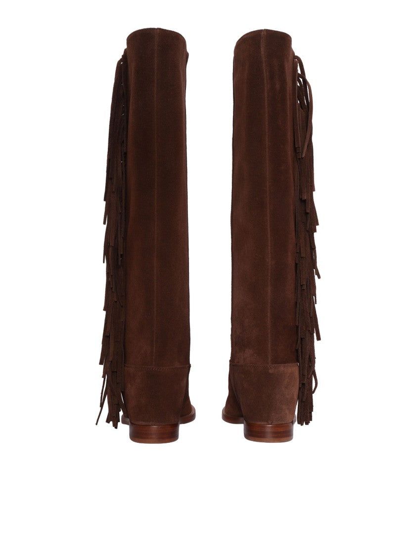 Via Roma 15 Fringe Detail Wedge Boots