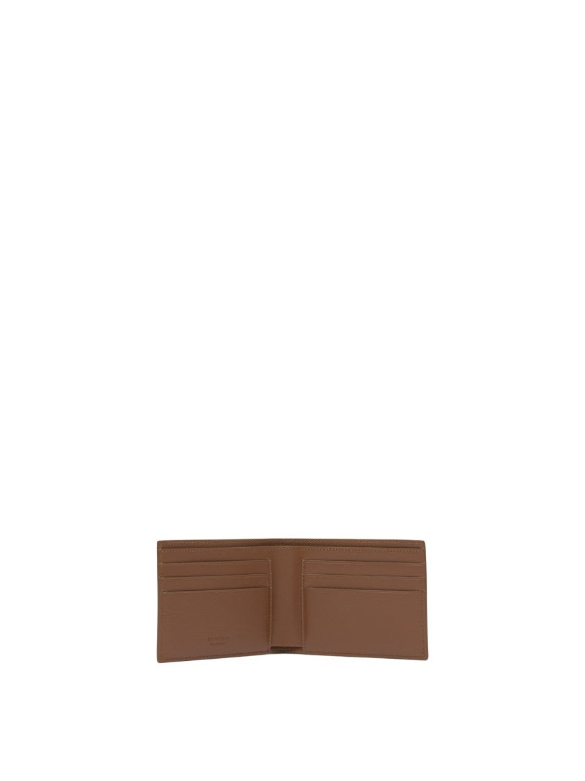 Ferragamo Calf Leather Wallet With Refined Stitching