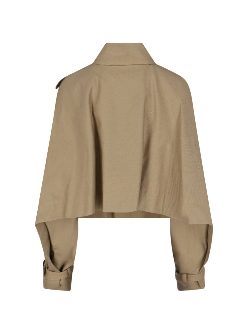 Vivienne Westwood Cut Off Graziano Trench' Cropped Jacket – Brown