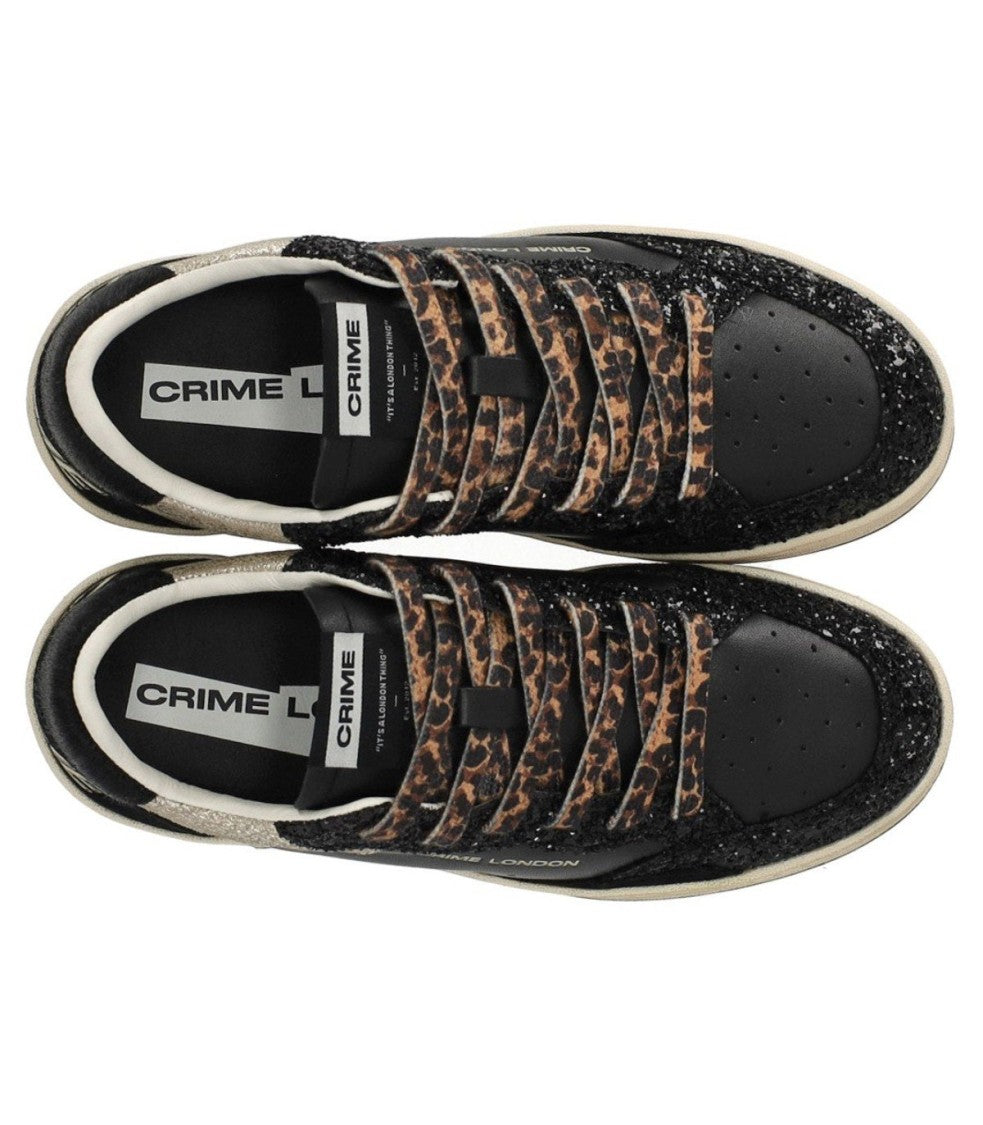 Crime London Sk8 Deluxe Black Sneaker
