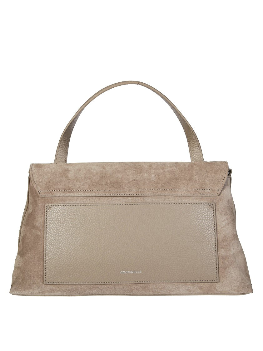 Coccinelle Structured Suede Handbag With Adjustable Strap