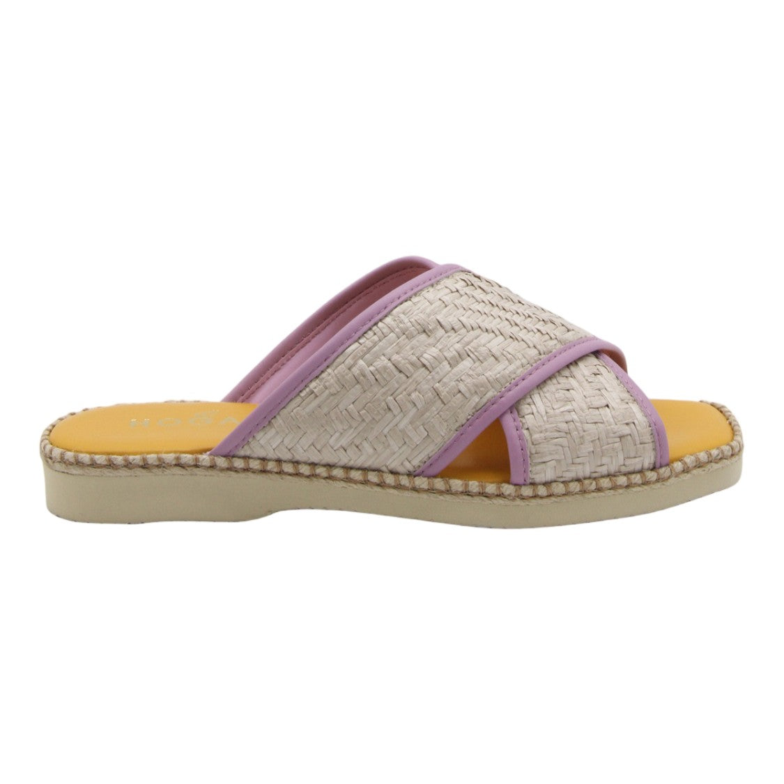 Hogan Woven Flat Sandals With Crisscross Straps