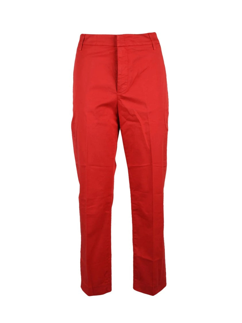 Dondup Red Nima Straight-Leg Trousers