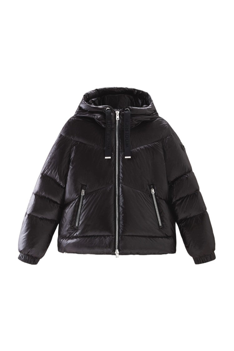 Woolrich Black Hooded Polyamide Jacket