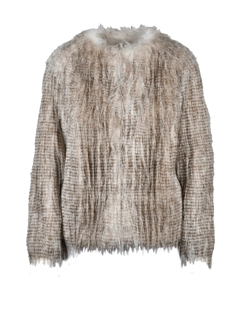 Twinset Actitude Grey Polyester Eco Coat