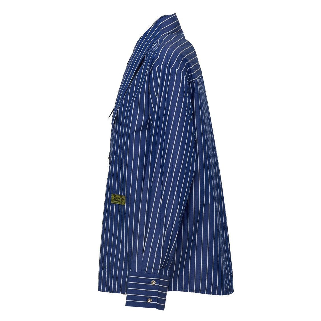 Essentiel Antwerp Kacao Pinstripe Tied Collar Shirt