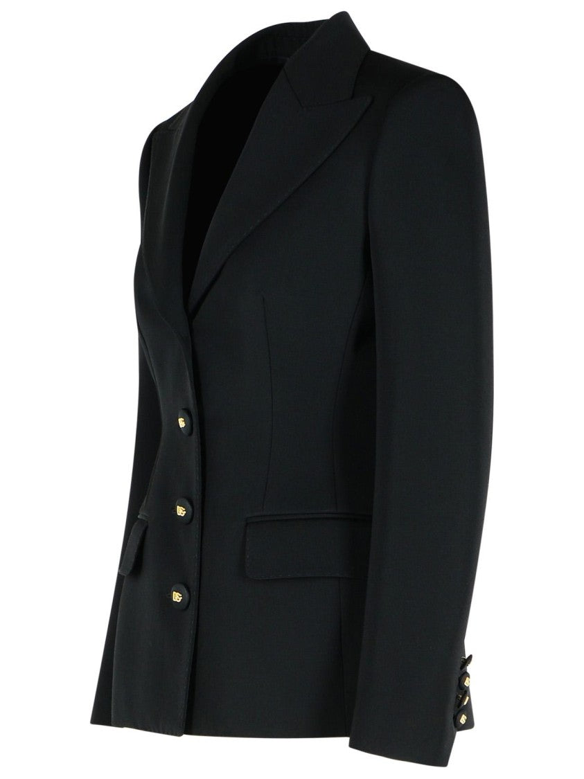 Dolce & Gabbana Black Virgin Wool Blazer