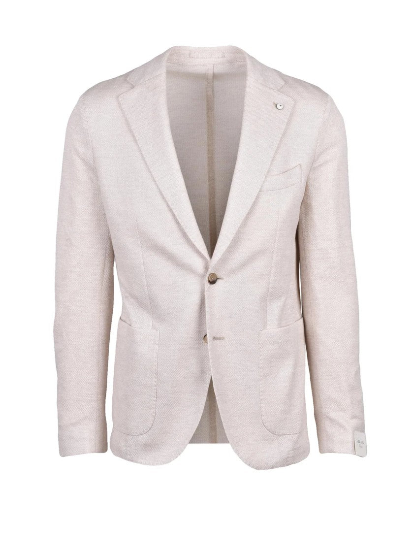 L.B.M. 1911 Beige Linen Cotton Blazer Jacket