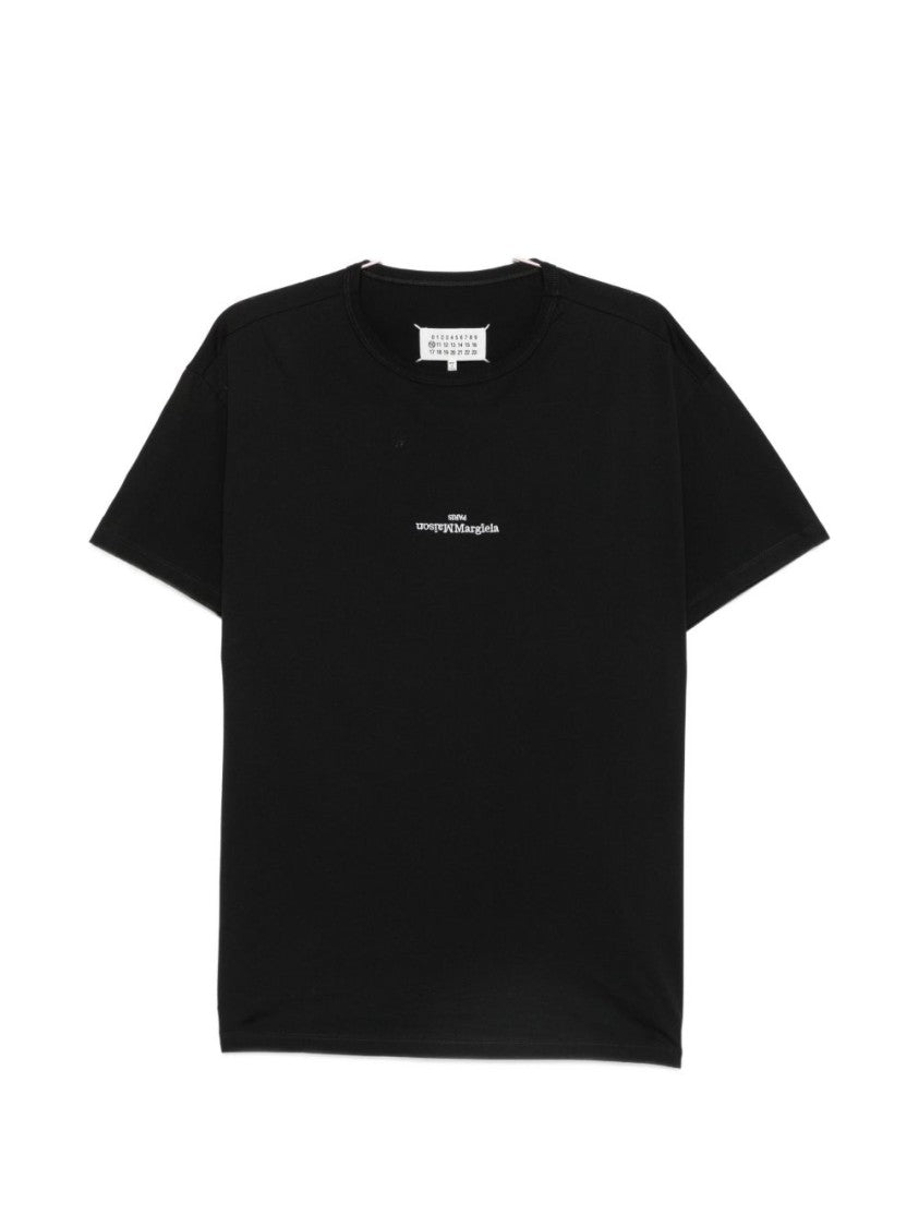 Maison Margiela White Short-Sleeve Upside-Down Logo T-Shirt