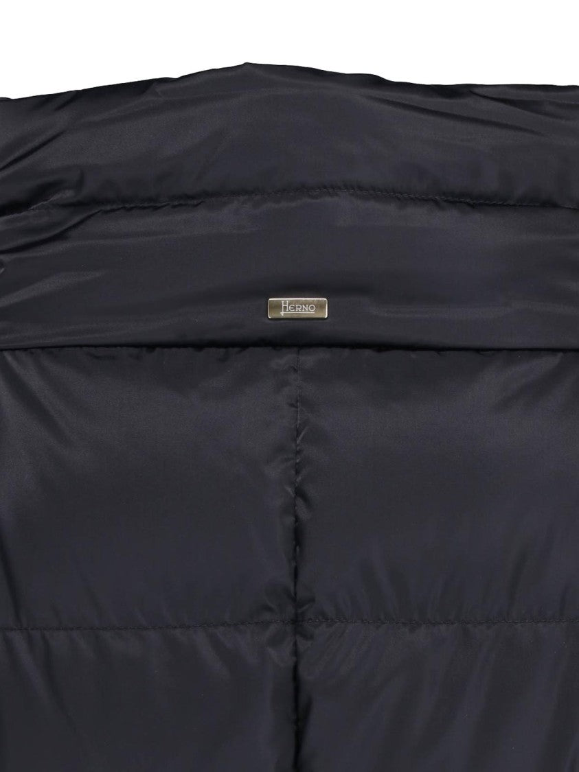 Herno Black Technical Fabric Down Jacket