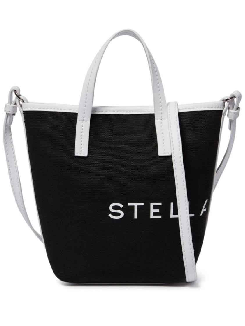 Stella Mccartney Canvas Tote Bag With Contrasting Logo Prints