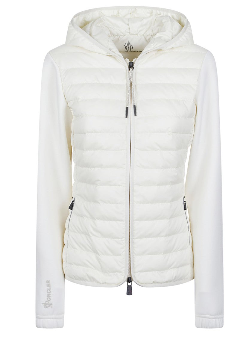 Moncler Grenoble Zip Up Quilted Hooded Cardigan