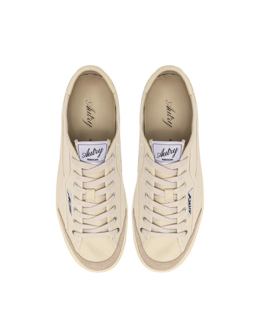 Autry Windscape Low Women’S Cream Canvas Sneakers