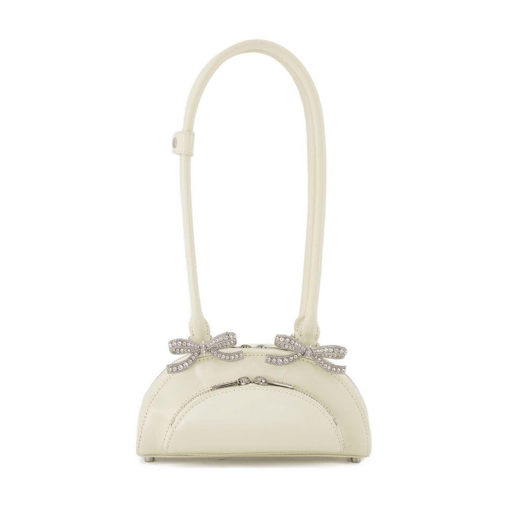 Self-Portrait Curved Mini Shoulder Bag - Leather - Neutral