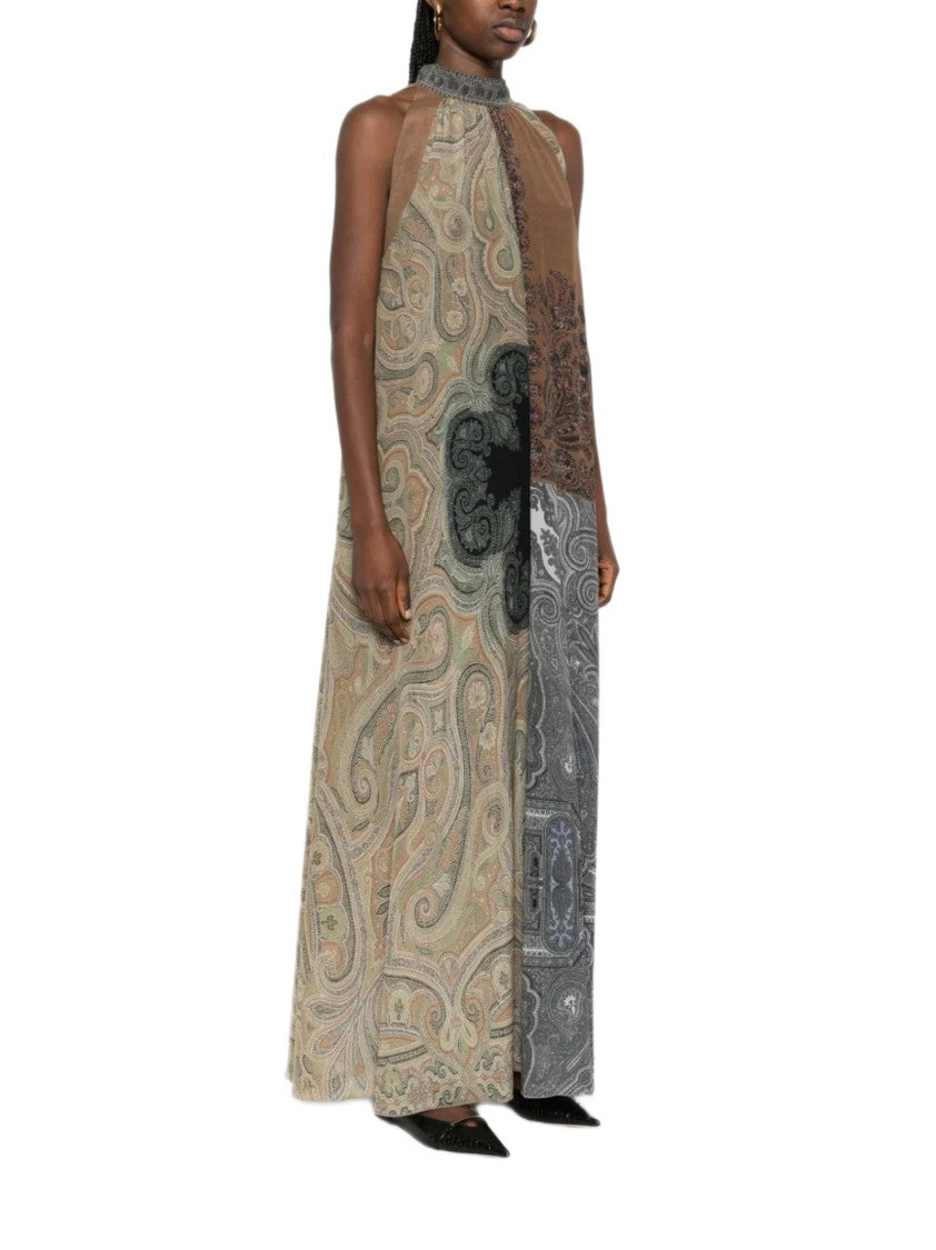 Pierre-Louis Mascia Maxi Dress With Paisley And Floral Patchwork Design