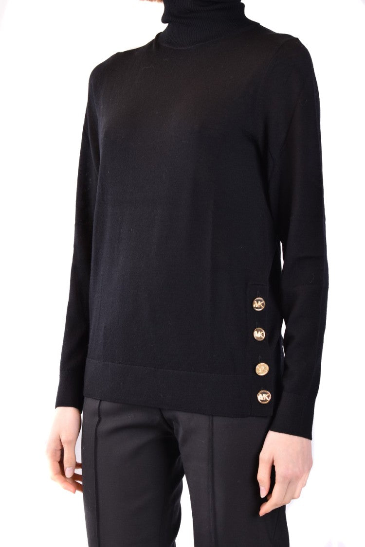 Michael Kors Black Classic Turtleneck Wool Winter Sweater