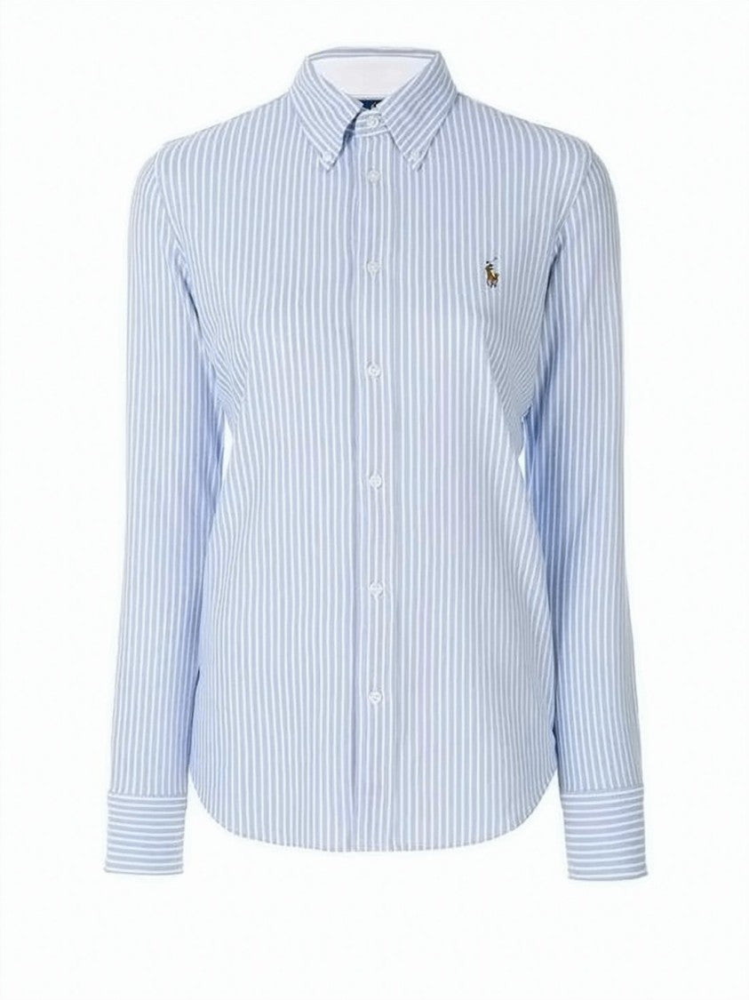 Polo Ralph Lauren Vertical Stripe Oxford Shirt With Button-Down Design