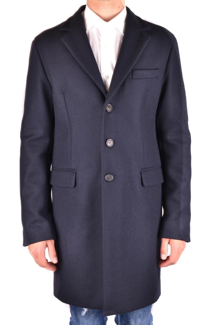 Dsquared2 Navy Wool Blend Tailored Jacket