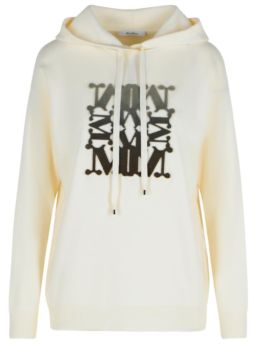 Max Mara 'Taddeo' Cream Virgin Wool Sweater