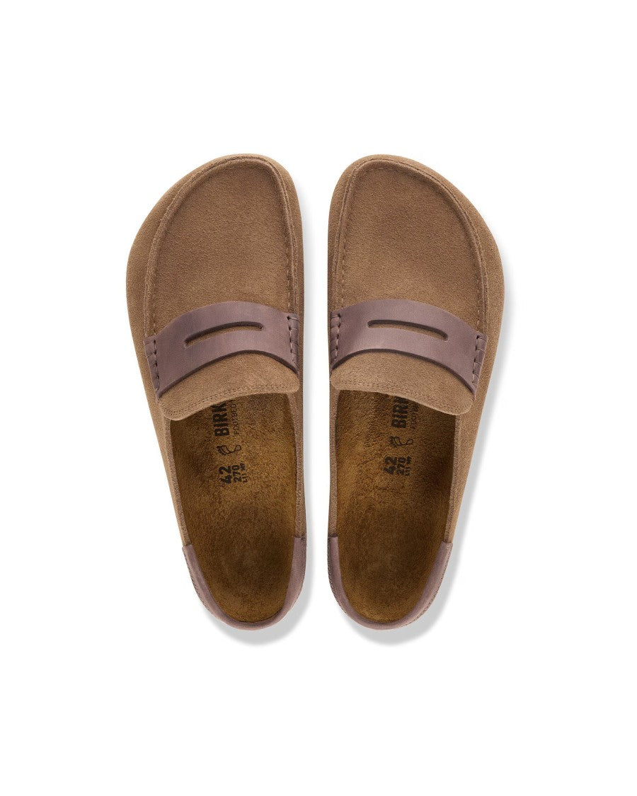 Birkenstock Dark Brown Naples Wrapped Suede Loafers