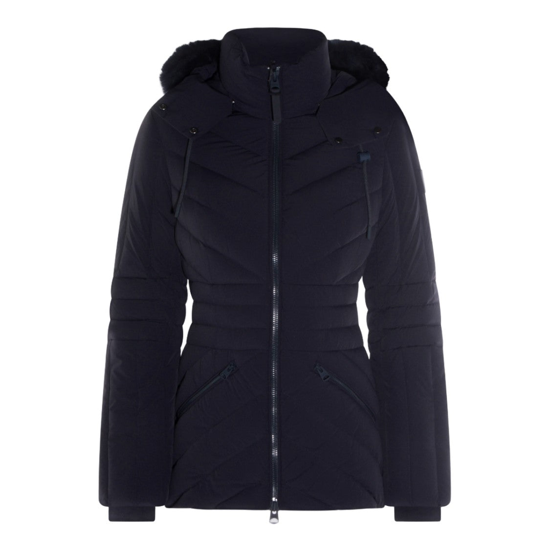 Mackage Quilted Fitted Coat With Detachable Fur-Trimmed Hood
