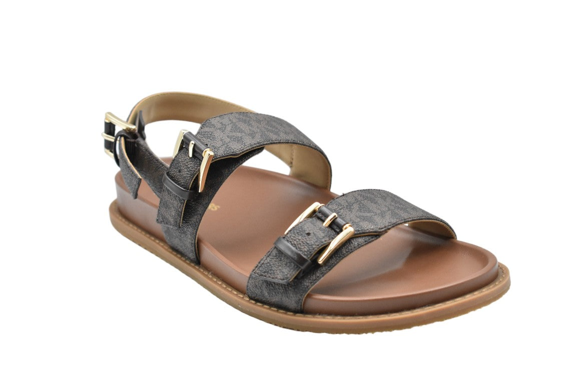 Michael Kors Beige Nia Minimal Logo Flatform Sandals
